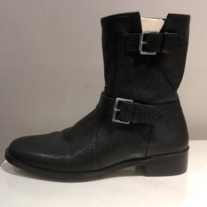 J Crew Black Leather Ankle Boots 8.5